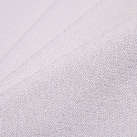Ivory Wide Herringbone Embroidered Cotton