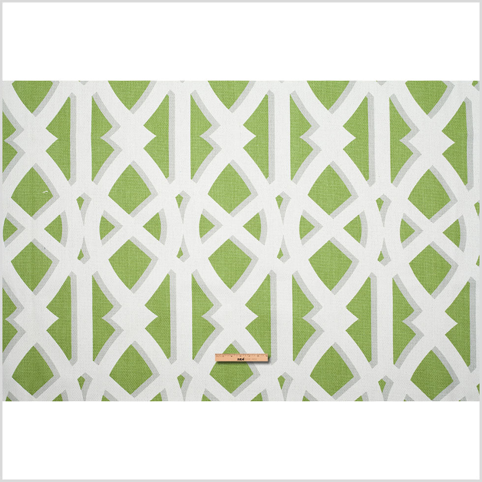 Kelly Green Geometric Heavyweight Cotton