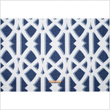 Navy Geometric Heavyweight Cotton