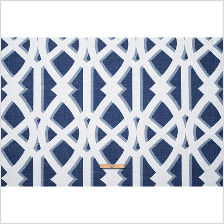 Navy Geometric Heavyweight Cotton