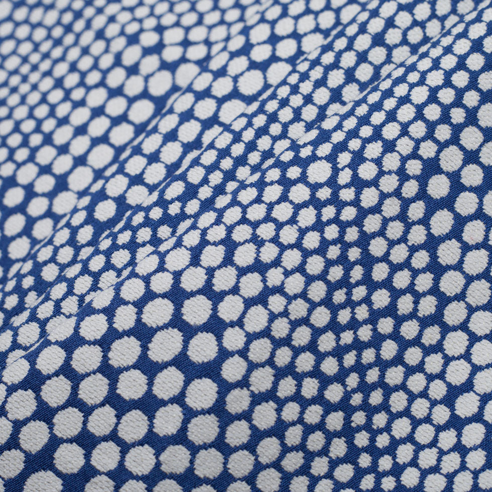 Blue Heavyweight Dotted Cotton Jacquard