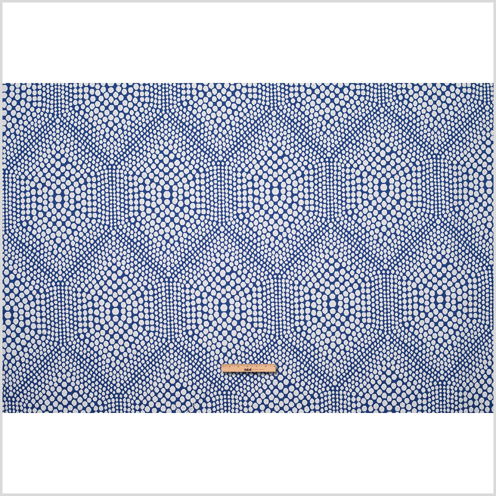 Blue Heavyweight Dotted Cotton Jacquard