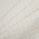 Ecru Rectangle Checkerboard Woven Cotton