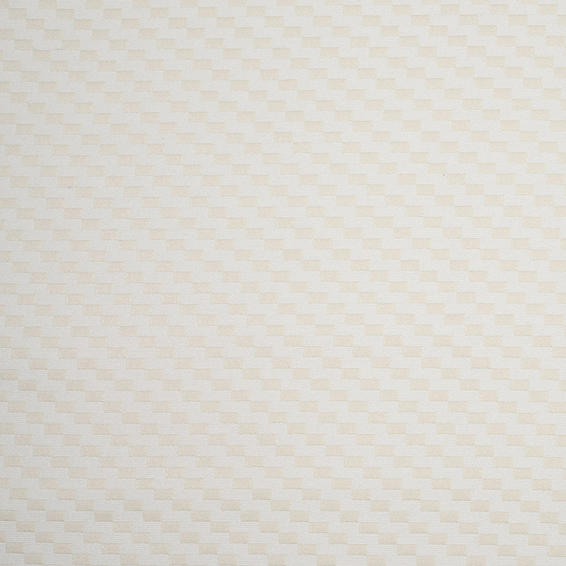 Ecru Rectangle Checkerboard Woven Cotton
