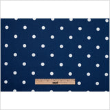 Estate Blue Cotton Canvas Polka Dots