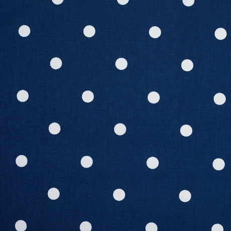 Estate Blue Cotton Canvas Polka Dots