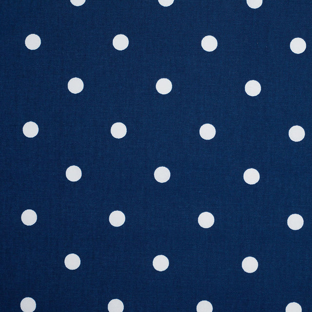 Estate Blue Cotton Canvas Polka Dots