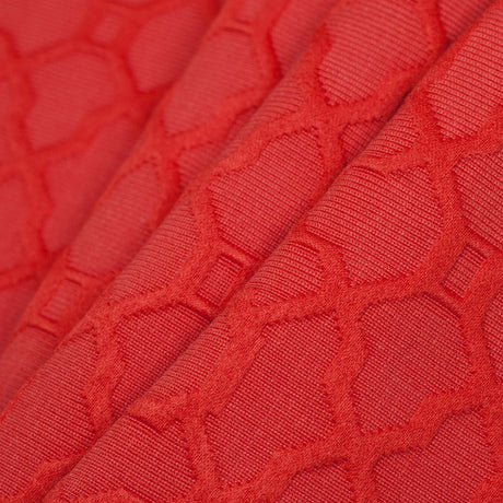 Candy Apple Raised Lattice Pattern Cotton Woven