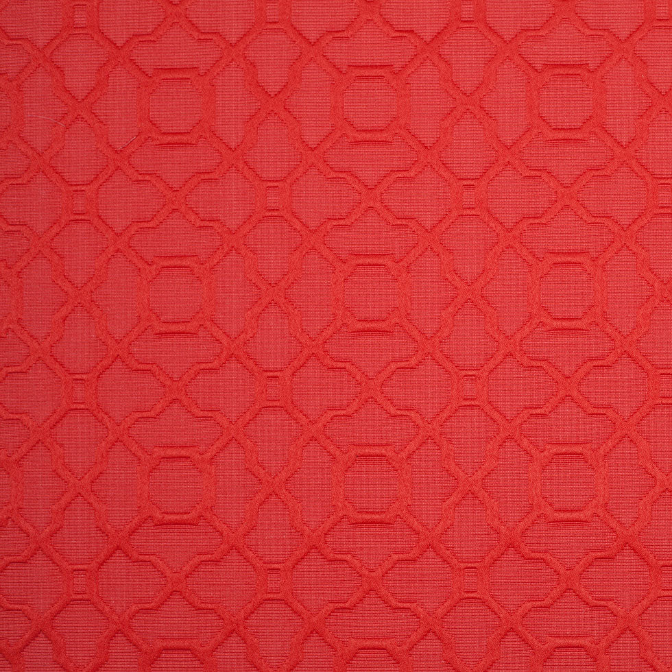 Candy Apple Raised Lattice Pattern Cotton Woven