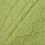 Lime Raised Lattice Pattern Cotton Woven