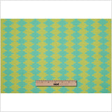 Jade/Lime Ikat-Like Stripes Lightweight Cotton Woven