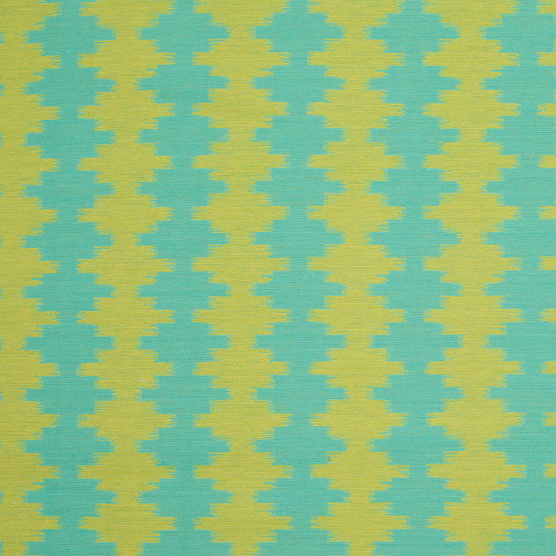 Jade/Lime Ikat-Like Stripes Lightweight Cotton Woven