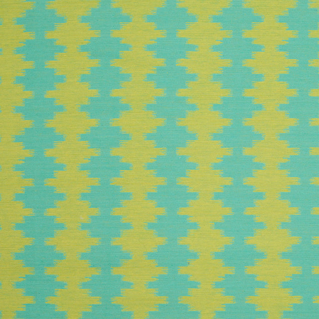 Jade/Lime Ikat-Like Stripes Lightweight Cotton Woven