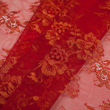 Floral Lace - Red and Metalic Gold