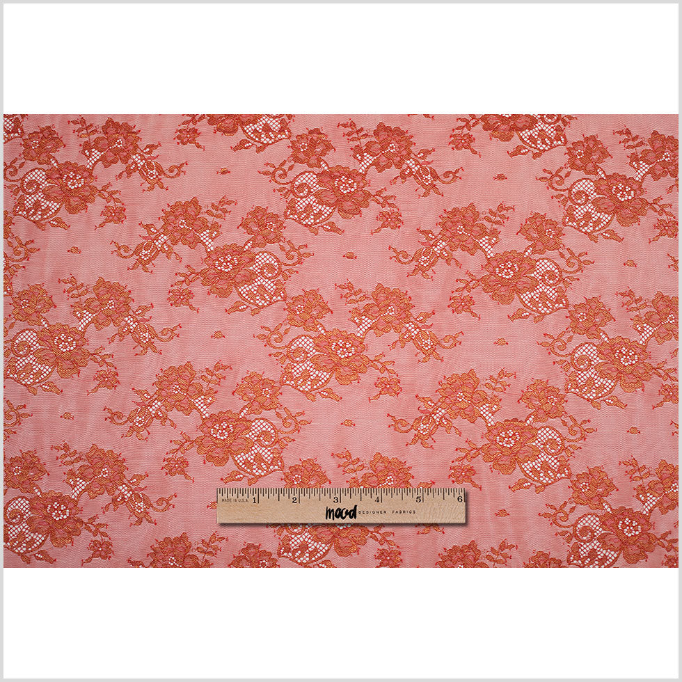 Floral Lace - Red and Metalic Gold