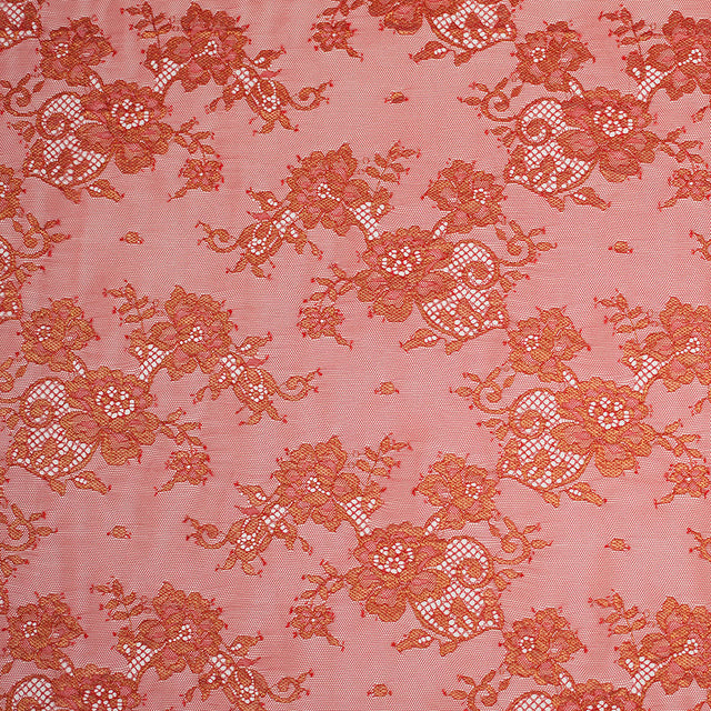 Floral Lace - Red and Metalic Gold
