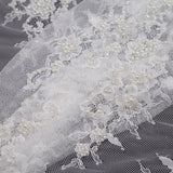 Beaded Lace - Bright White Floral