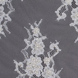 Beaded Lace - Bright White Floral