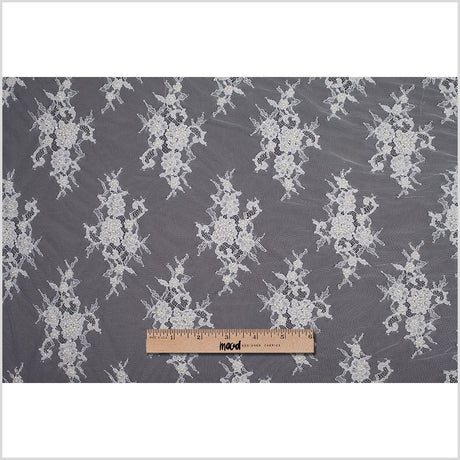Beaded Lace - Bright White Floral