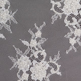 Beaded Lace - Off-White Floral
