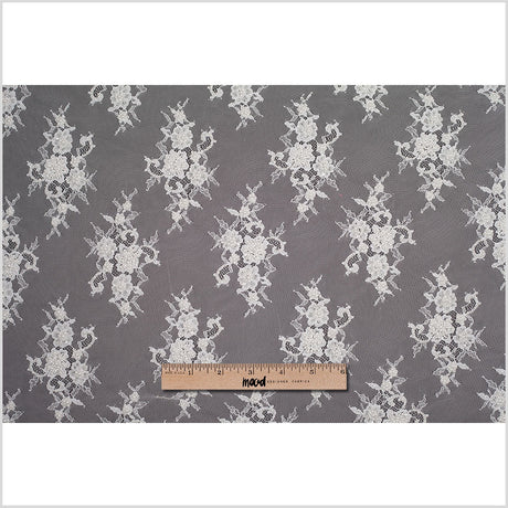 Beaded Lace - Off-White Floral