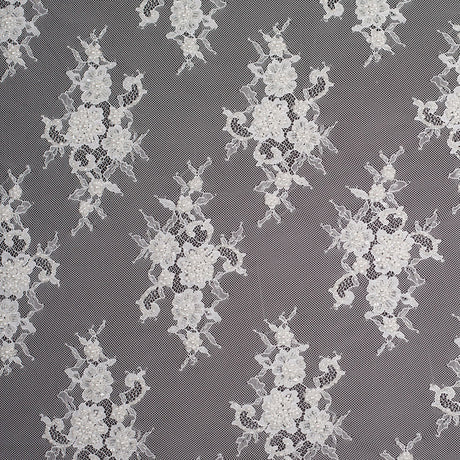 Beaded Lace - Off-White Floral