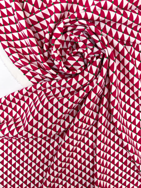 Polyester Elastane Knitted Fabric Printed Geometric