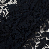 Black Iris Floral Re-embroidered Lace