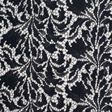 Black Iris Floral Re-embroidered Lace