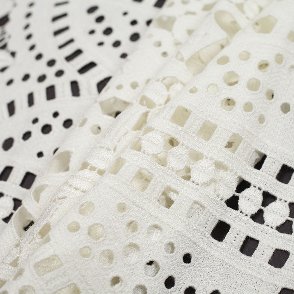 Novelty Cotton Guipure Lace - Beige