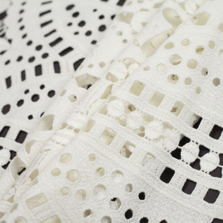 Novelty Cotton Guipure Lace - Beige