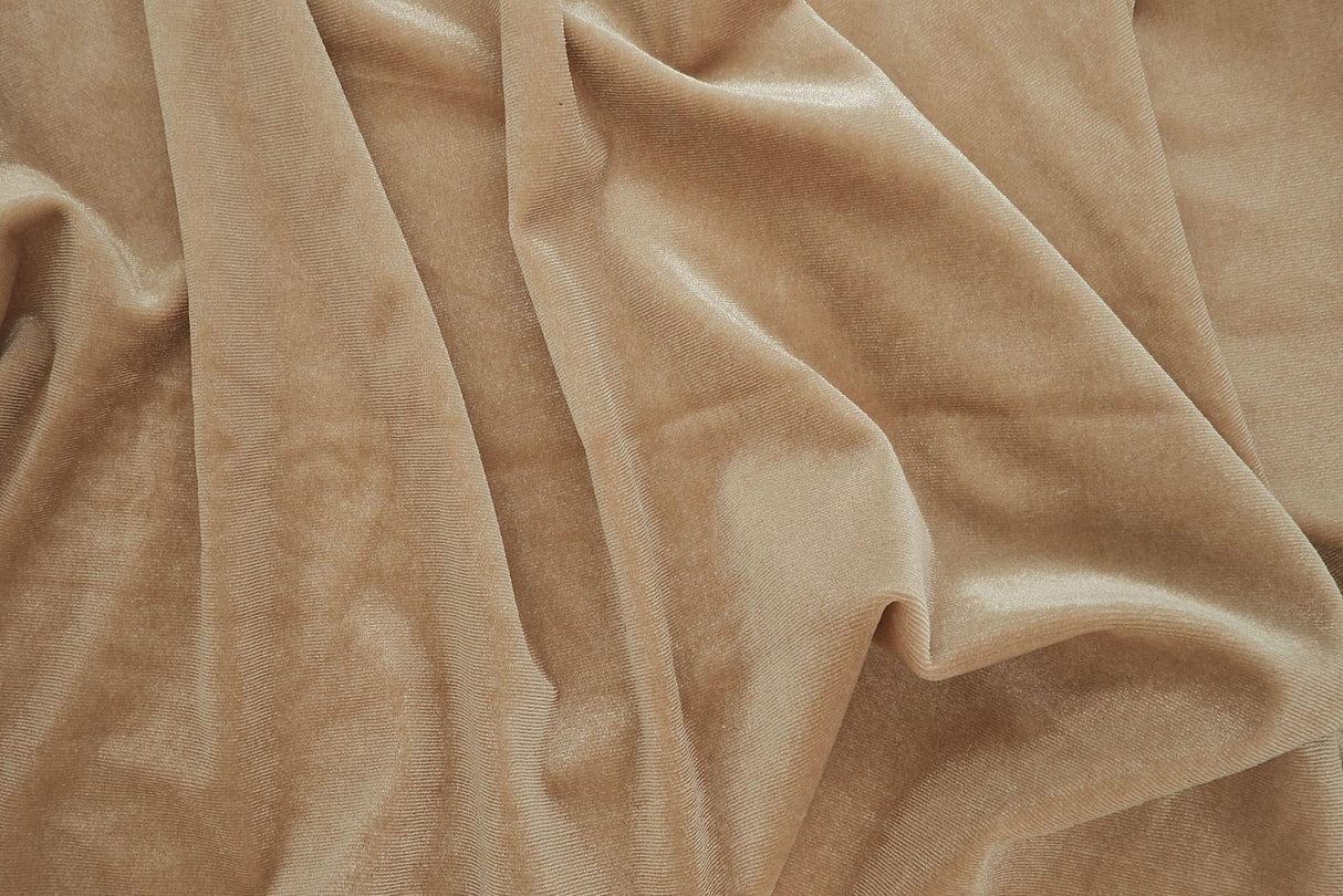 Velvet Stretch Knit Fabric Solid