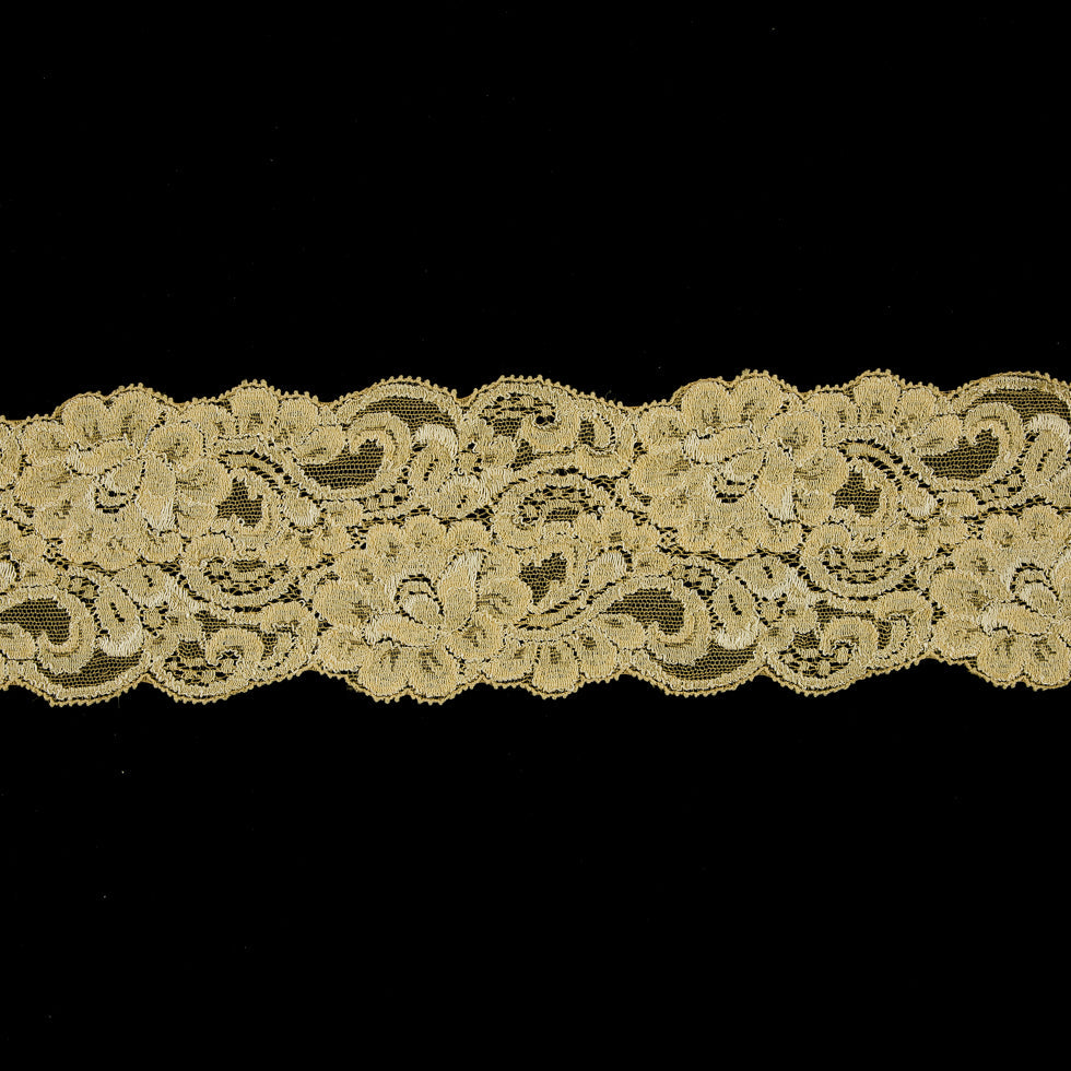 3" Yellow Stetch Lace Trim