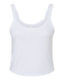 Women's spaghetti strap tank in Black, White, Heather Gray, Pink and Navy stretch rib fabric for summer wear