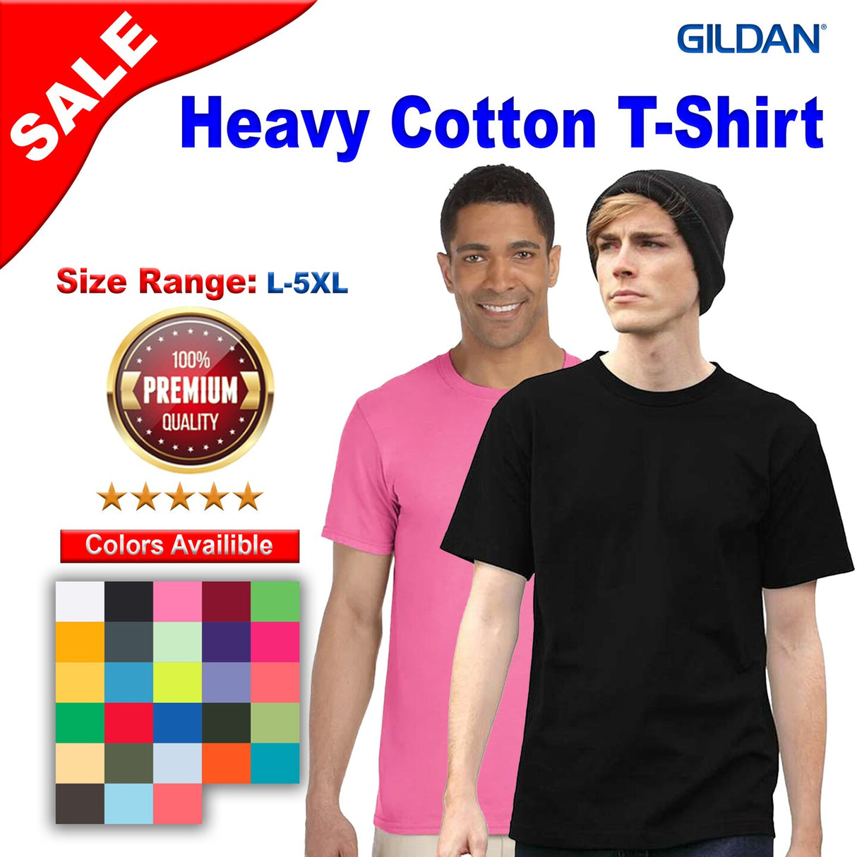 Gildan® Heavy Cotton Crewneck Short Sleeve T-Shirt