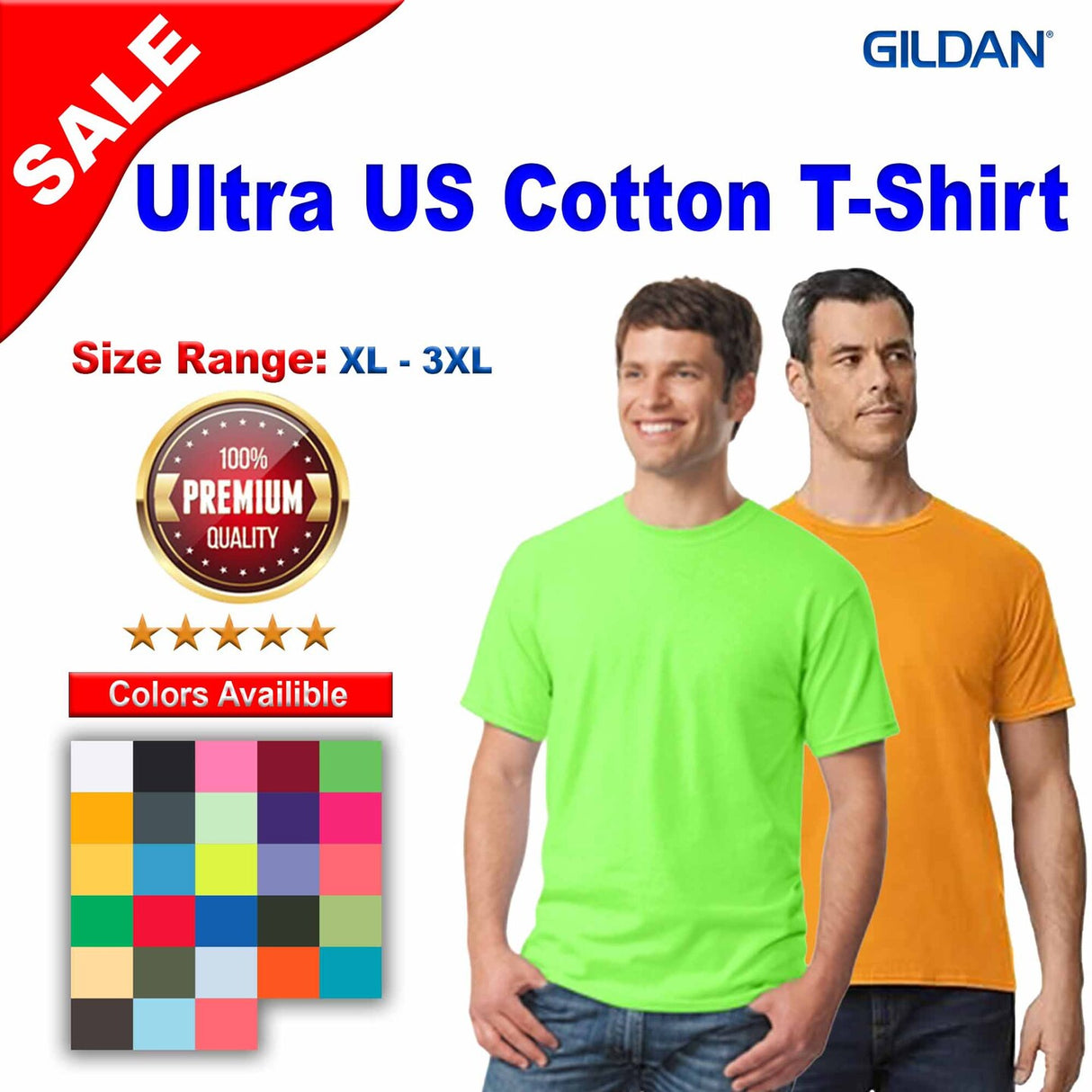 Gildan® Ultra Cotton Short Sleeve Crew-Neck T-Shirt
