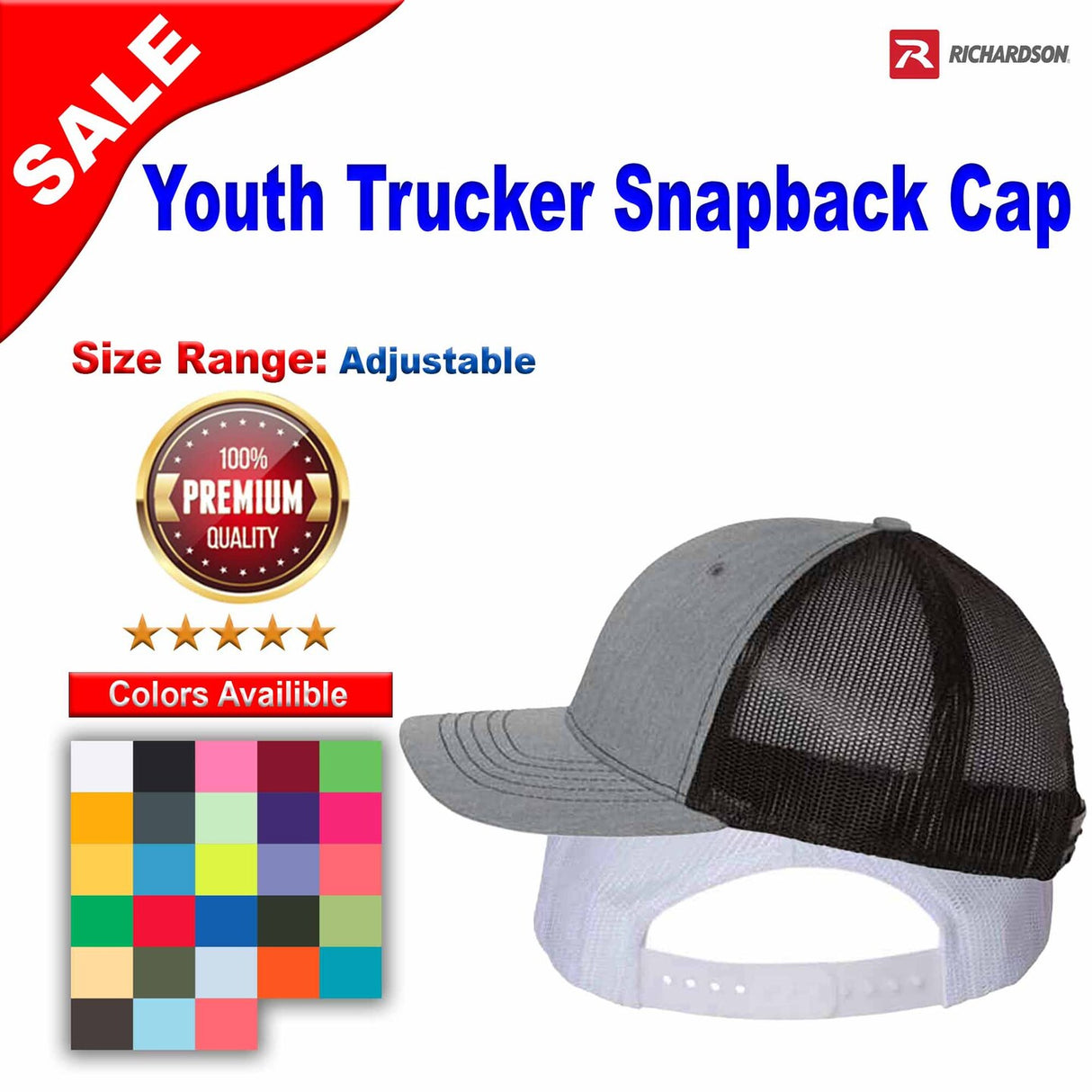 Richardson® Youth Trucker Snapback Cap