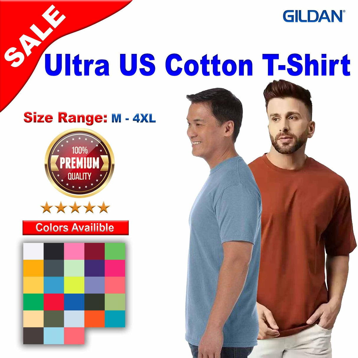 Gildan® Ultra Cotton Short Sleeve Crew-Neck T-Shirt