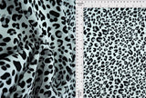1 Yard Grey Animal Shiny Satin Fabric Lightweight 57/58 Inches Wide