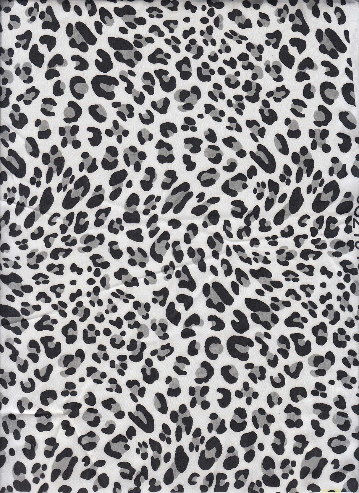 Animal Print Shiny Satin Fabric Grey