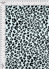 Animal Print Shiny Satin Fabric Grey