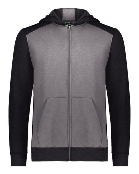 Youth Eco Revive Three-Season Triblend Fleece Full-Zip Hooded Sweatshirt