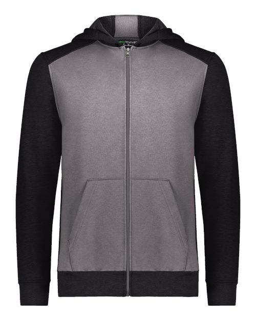 Youth Eco Revive Three-Season Triblend Fleece Full-Zip Hooded Sweatshirt