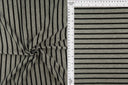 1 Yard French Terry Stripe Knit Fabric 200 GSM, 58/60'' Wide Polyester Rayon Spandex Blend