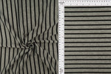 1 Yard French Terry Stripe Knit Fabric 200 GSM, 58/60? Wide Polyester Rayon Spandex Blend