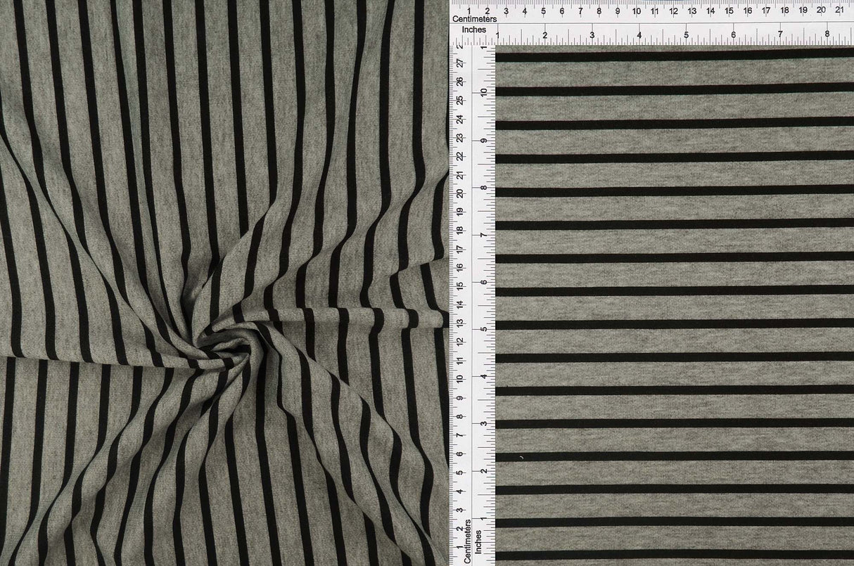 Striped Stretch Knit Fabric