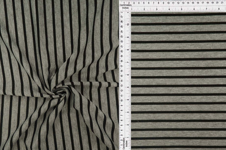 Striped Stretch Knit Fabric