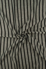 1 Yard French Terry Stripe Print Knit Fabric, 58/60? Wide Poly Rayon Spandex Blend