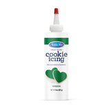 Cookie Icing Satin Ice Royal Icing Ready to Use Bottle Drys Hard - 8oz Bottle Green