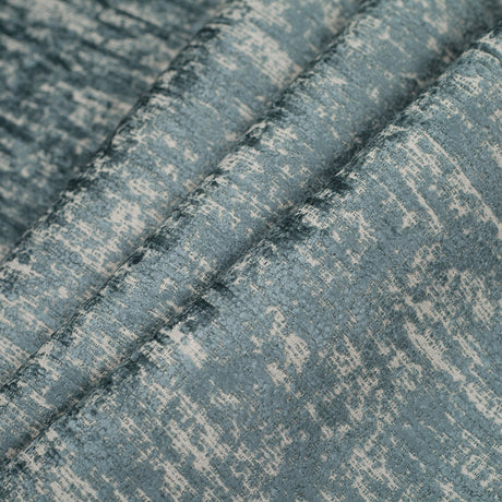 Cornflower Blue Polyester-Acrylic Flocked Woven